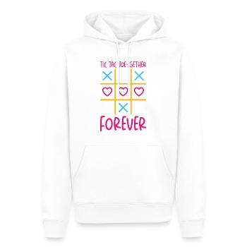 Saint-Valentin Enfants Famille Tic Tac Toe Game - Sweat à capuche Premium bio Homme - blanc - Devant - Nico (187cm)