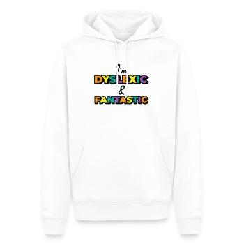 Dyslexia Awareness Colorful Learning Disability - Men’s Premium Organic Hoodie - white - Front - Nico (187cm)