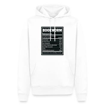 Book Lover Bookworm Nutritional Values Reader - Men’s Premium Organic Hoodie - white - Front - Nico (187cm)