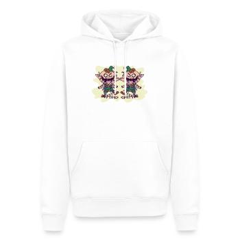 Elfes de Noël maléfiques Horreur effrayante des fêtes - Sweat à capuche Premium bio Homme - blanc - Devant - Nico (187cm)