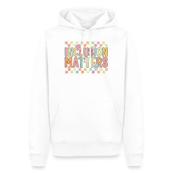 Inclusion Matters Shirt, Autism Awareness Special - Männer Premium Bio Hoodie - Weiß - Vorne - Nico (187cm)