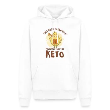 Keto Diet Workout Nutritionniste Avocat - Sweat à capuche Premium bio Homme - blanc - Devant - Nico (187cm)