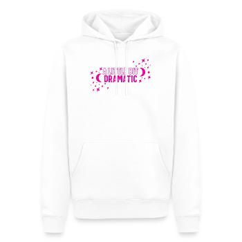 Halloween Shirt, A Little Bit Dramatic Funny Lazy - Men’s Premium Organic Hoodie - white - Front - Nico (187cm)
