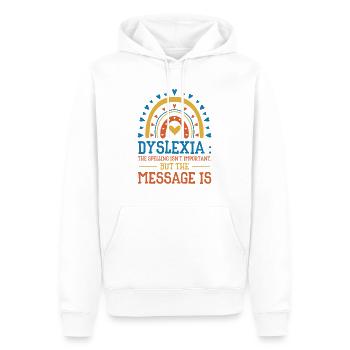 Legasthenie-Bewusstsein Legasthenie-Therapie - Männer Premium Bio Hoodie - Weiß - Vorne - Nico (187cm)