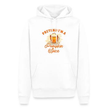 Pumpkin Spice Latte Halloween Costume Café Lover - Sweat à capuche Premium bio Homme - blanc - Devant - Nico (187cm)