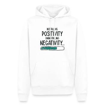 Installieren Optimistische Menschen Glück Positiv - Männer Premium Bio Hoodie - Weiß - Vorne - Nico (187cm)