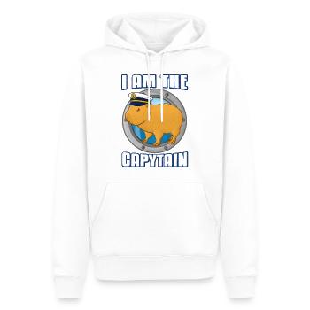 Je suis le capitaine du bateau Capytain - Sweat à capuche Premium bio Homme - blanc - Devant - Nico (187cm)