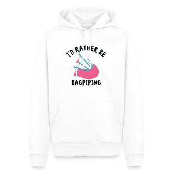 Lustiger Dudelsackspieler Dudelsackspieler - Männer Premium Bio Hoodie - Weiß - Vorne - Nico (187cm)