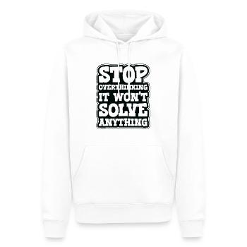 Overthinking Line Art Overthinker Anxiety Drawing - Men’s Premium Organic Hoodie - white - Front - Nico (187cm)