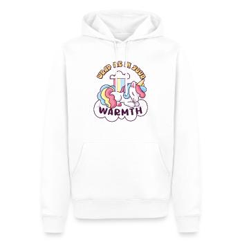 Regenbogen Tier Einhorn Winter Saison Liebhaber - Männer Premium Bio Hoodie - Weiß - Vorne - Nico (187cm)