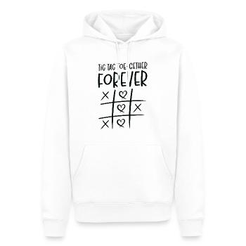 Saint-Valentin Enfants Famille Tic Tac Toe Game - Sweat à capuche Premium bio Homme - blanc - Devant - Nico (187cm)