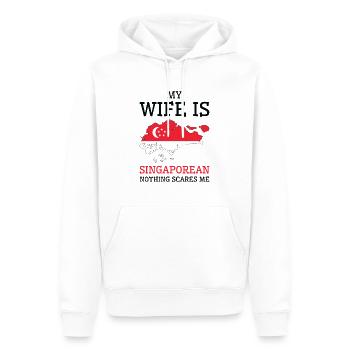 Nichts macht mir Angst Singapurische Ehefrau - Männer Premium Bio Hoodie - Weiß - Vorne - Nico (187cm)