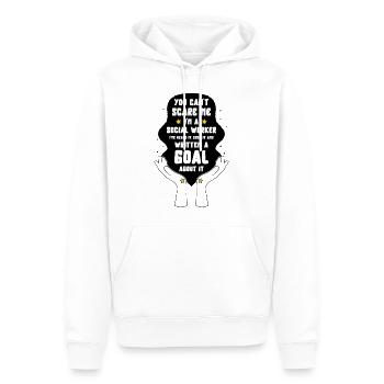 Sozialarbeiter Shirt, du kannst mich nicht erschrecken Ich bin ein - Männer Premium Bio Hoodie - Weiß - Vorne - Nico (187cm)