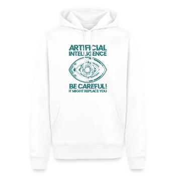AI Maschinelles Lernen Computer Geek Technologie - Männer Premium Bio Hoodie - Weiß - Vorne - Nico (187cm)