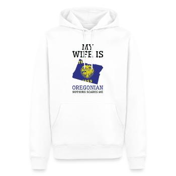 Nichts macht mir Angst Oregonian Ehefrau Oregon - Männer Premium Bio Hoodie - Weiß - Vorne - Nico (187cm)