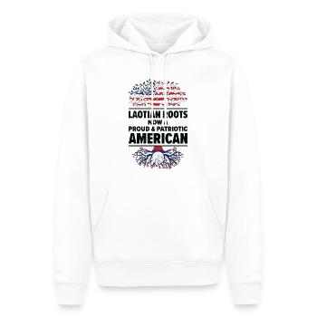 Geboren als Laotin Laos Amerikanerin USA - Männer Premium Bio Hoodie - Weiß - Vorne - Nico (187cm)