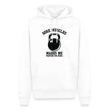 Muskelkater Fitness Gewichtheben - Männer Premium Bio Hoodie - Weiß - Vorne - Nico (187cm)