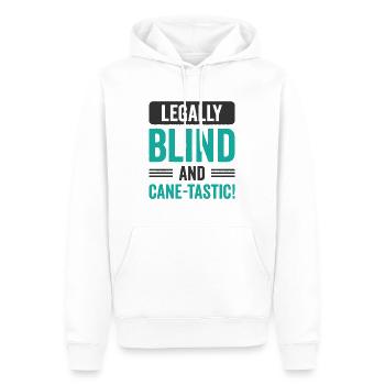 Braille-Schrift Blinde Blindheit Bewusstsein - Männer Premium Bio Hoodie - Weiß - Vorne - Nico (187cm)