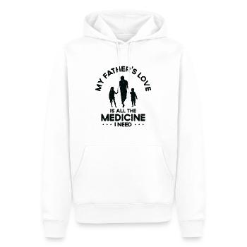 Meilleur père de médecine amour grand-père de la famille grand-père - Sweat à capuche Premium bio Homme - blanc - Devant - Nico (187cm)