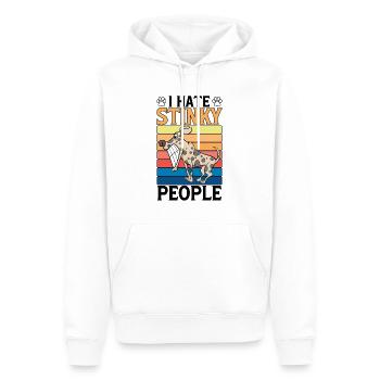 Mean Pet Dog Owner Dog Pop Art Cartoon - Sweat à capuche Premium bio Homme - blanc - Devant - Nico (187cm)