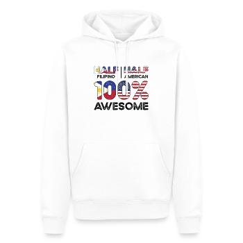 Né philippin Philippines Américains USA - Sweat à capuche Premium bio Homme - blanc - Devant - Nico (187cm)