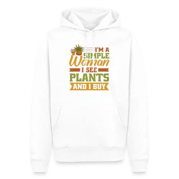 Lustiger Pflanzen Spruch Pflanze Freund - Männer Premium Bio Hoodie - Weiß - Vorne - Nico (187cm)