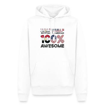 Né Egypte Egypte américaine USA - Sweat à capuche Premium bio Homme - blanc - Devant - Nico (187cm)