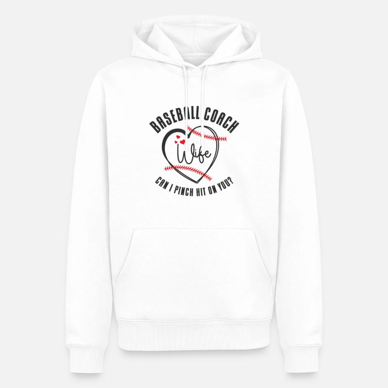 Baseball-Trainerin Ehefrau Berufstätige Mutter - Männer Premium Bio Hoodie - Weiß