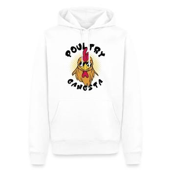 Poulet mignon Gangsta Volaille Poulet Fermier - Sweat à capuche Premium bio Homme - blanc - Devant - Nico (187cm)