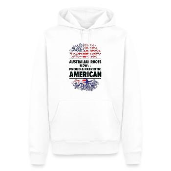 Geboren Australien Australien Amerikanisch USA - Männer Premium Bio Hoodie - Weiß - Vorne - Nico (187cm)