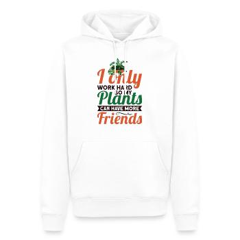 Lustiger Pflanzen Spruch für Sie ein Pflanzen - Männer Premium Bio Hoodie - Weiß - Vorne - Nico (187cm)