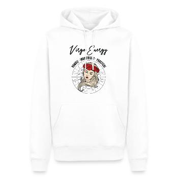 Arbre d’astrologie rétro de l’énergie de la Vierge - Sweat à capuche Premium bio Homme - blanc - Devant - Nico (187cm)