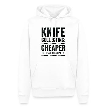 Messersammler Messer Sammeln - Männer Premium Bio Hoodie - Weiß - Vorne - Nico (187cm)