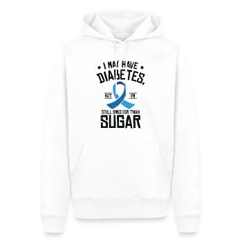 Diabetische Bauchspeicheldrüse - Männer Premium Bio Hoodie - Weiß - Vorne - Nico (187cm)