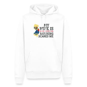 Nichts erschreckt mich New JerseyEhefrau New - Männer Premium Bio Hoodie - Weiß - Vorne - Nico (187cm)