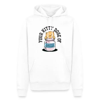 Antidepressivum Kätzchen Medizin Katzenbesitzer - Männer Premium Bio Hoodie - Weiß - Vorne - Nico (187cm)