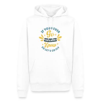 Innovateurs Flying Entrepreneurs inspirés - Sweat à capuche Premium bio Homme - blanc - Devant - Nico (187cm)