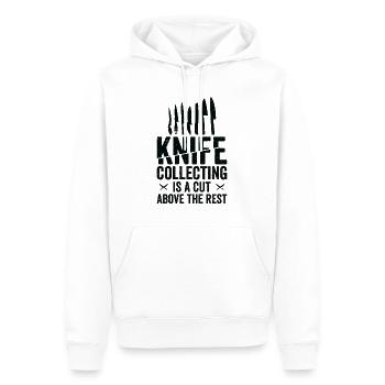 Messersammler Messer Sammeln - Männer Premium Bio Hoodie - Weiß - Vorne - Nico (187cm)