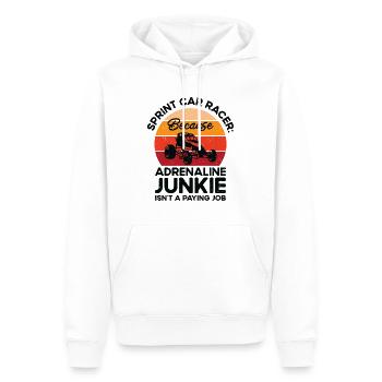 Sprint Car Dirt Track Racing - Men’s Premium Organic Hoodie - white - Front - Nico (187cm)