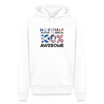 Geboren Schottisch Schottland Amerikanisch USA - Männer Premium Bio Hoodie - Weiß - Vorne - Nico (187cm)
