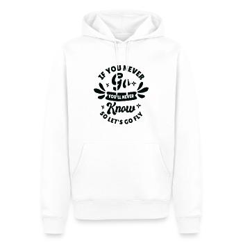 Innovateurs Flying Entrepreneurs inspirés - Sweat à capuche Premium bio Homme - blanc - Devant - Nico (187cm)