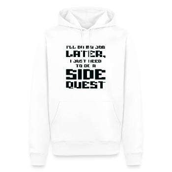 Prokrastinierender Panda-Liebhaber Side Quest - Männer Premium Bio Hoodie - Weiß - Vorne - Nico (187cm)