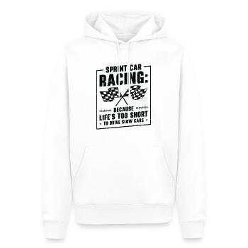 Sprint Car Dirt Track Racing - Männer Premium Bio Hoodie - Weiß - Vorne - Nico (187cm)