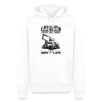 Sprint Car Dirt Track Racing - Men’s Premium Organic Hoodie - white - Front - Nico (187cm)