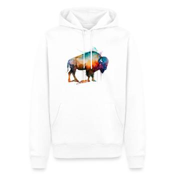 Bison Farm Gift Gift Idea Animal Zoo - Sweat à capuche Premium bio Homme - blanc - Devant - Nico (187cm)