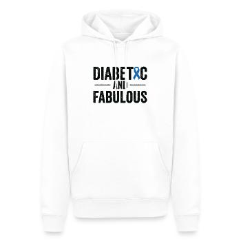Diabetische Bauchspeicheldrüse - Männer Premium Bio Hoodie - Weiß - Vorne - Nico (187cm)