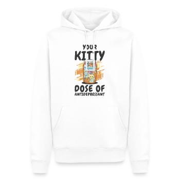 Antidepressivum Kätzchen Medizin Katzenbesitzer - Männer Premium Bio Hoodie - Weiß - Vorne - Nico (187cm)