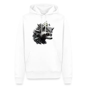 Raccoon Art Raccoons Animal Zoo City Fun - Men’s Premium Organic Hoodie - white - Front - Nico (187cm)