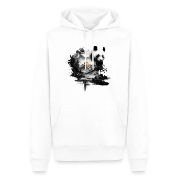 Panda Gift Idea Pandas Animal Cuddly Panda Bear - Men’s Premium Organic Hoodie - white - Front - Nico (187cm)