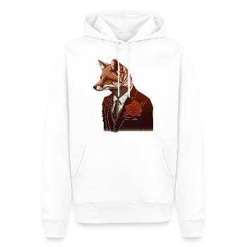 Fuchs Tierliebhaber Tierisch Tier Geschenkidee - Männer Premium Bio Hoodie - Weiß - Vorne - Nico (187cm)